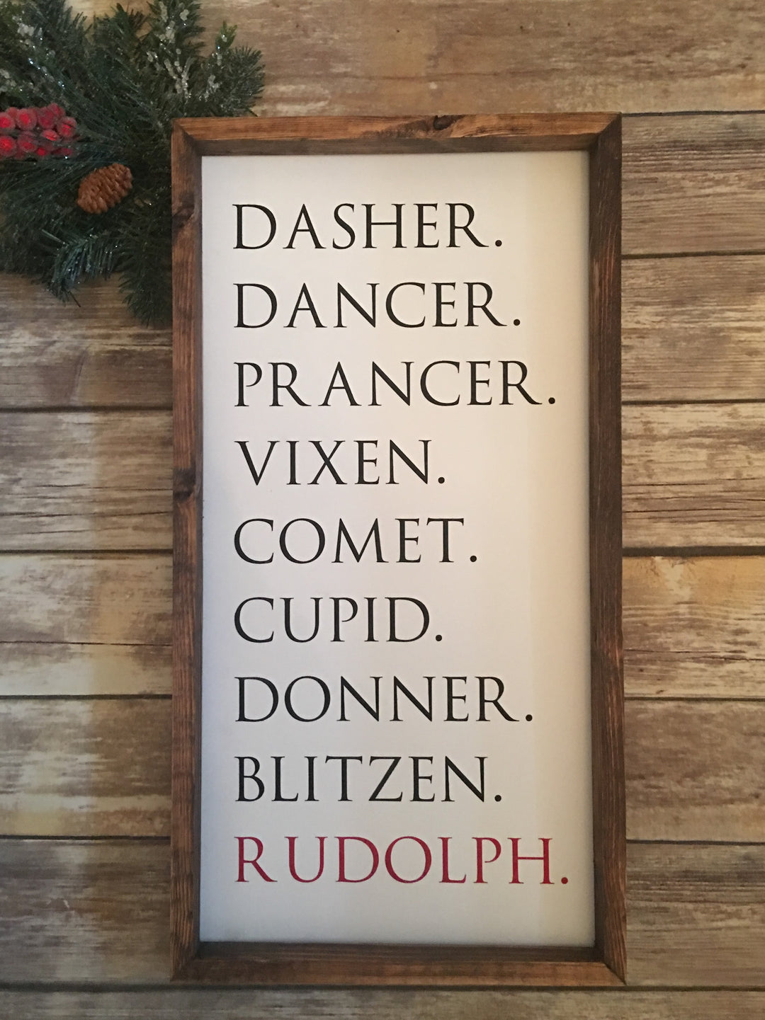 Rudolph and Reindeer Sign – Brenda Davis Design