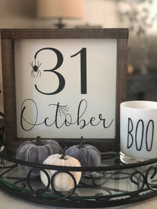 October 31 sign