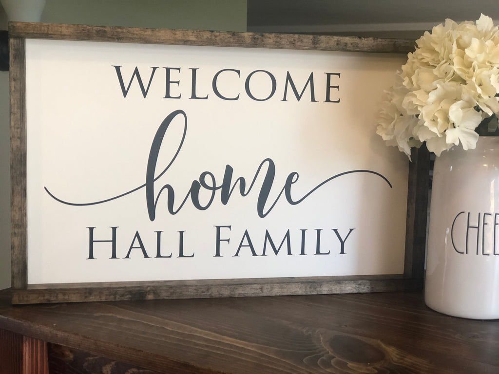 Personalized Welcome Home Sign